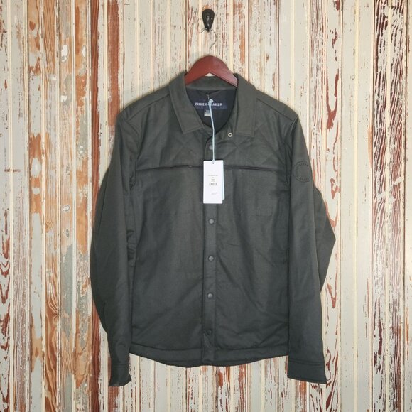 Fisher + Baker Men's Birmingham CPO Jacket Slate Wool Blend Medium - Picture 10 of 13